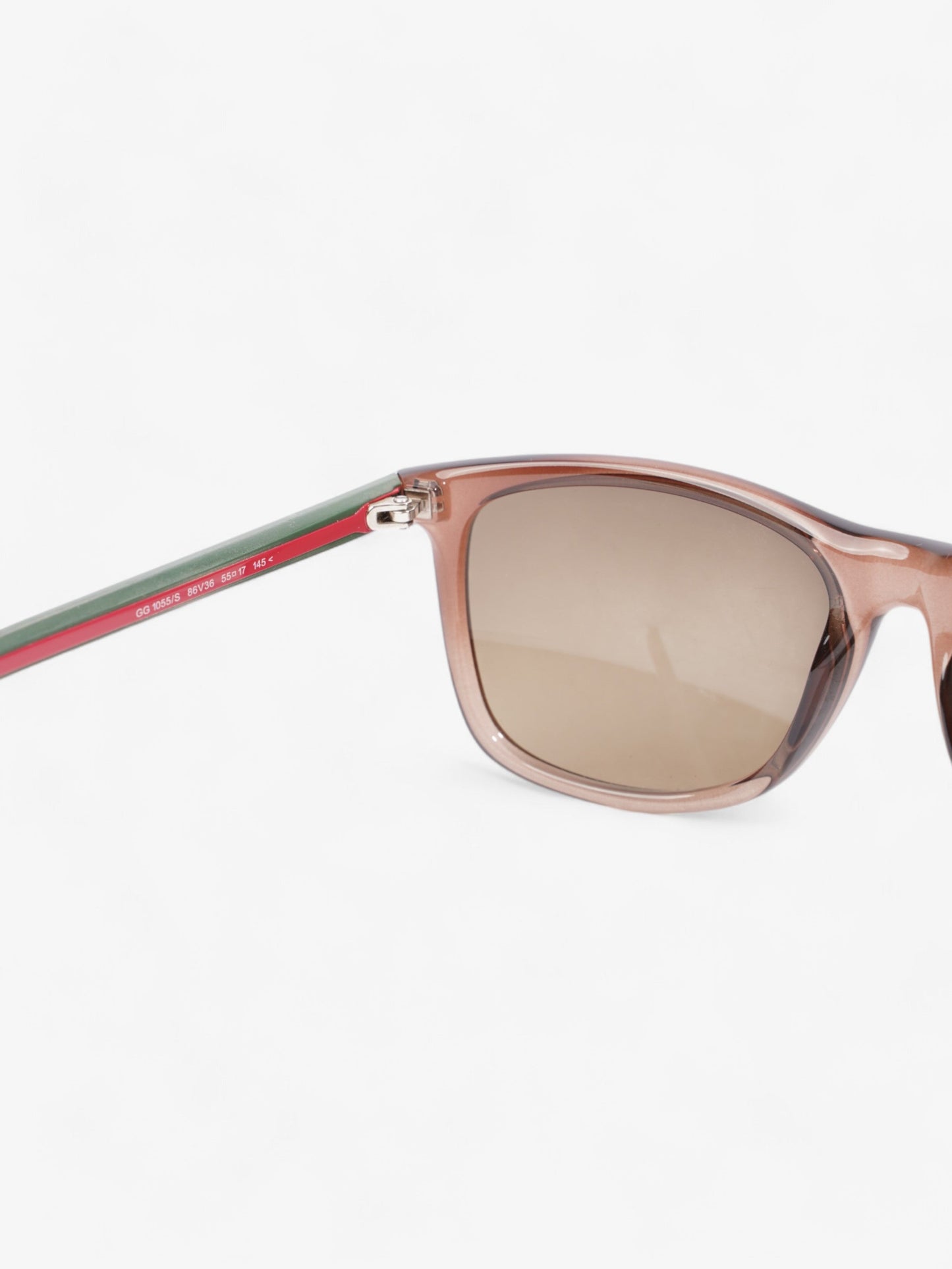 Gucci Web Sunglasses Brown / Red / Green Acetate 145mm