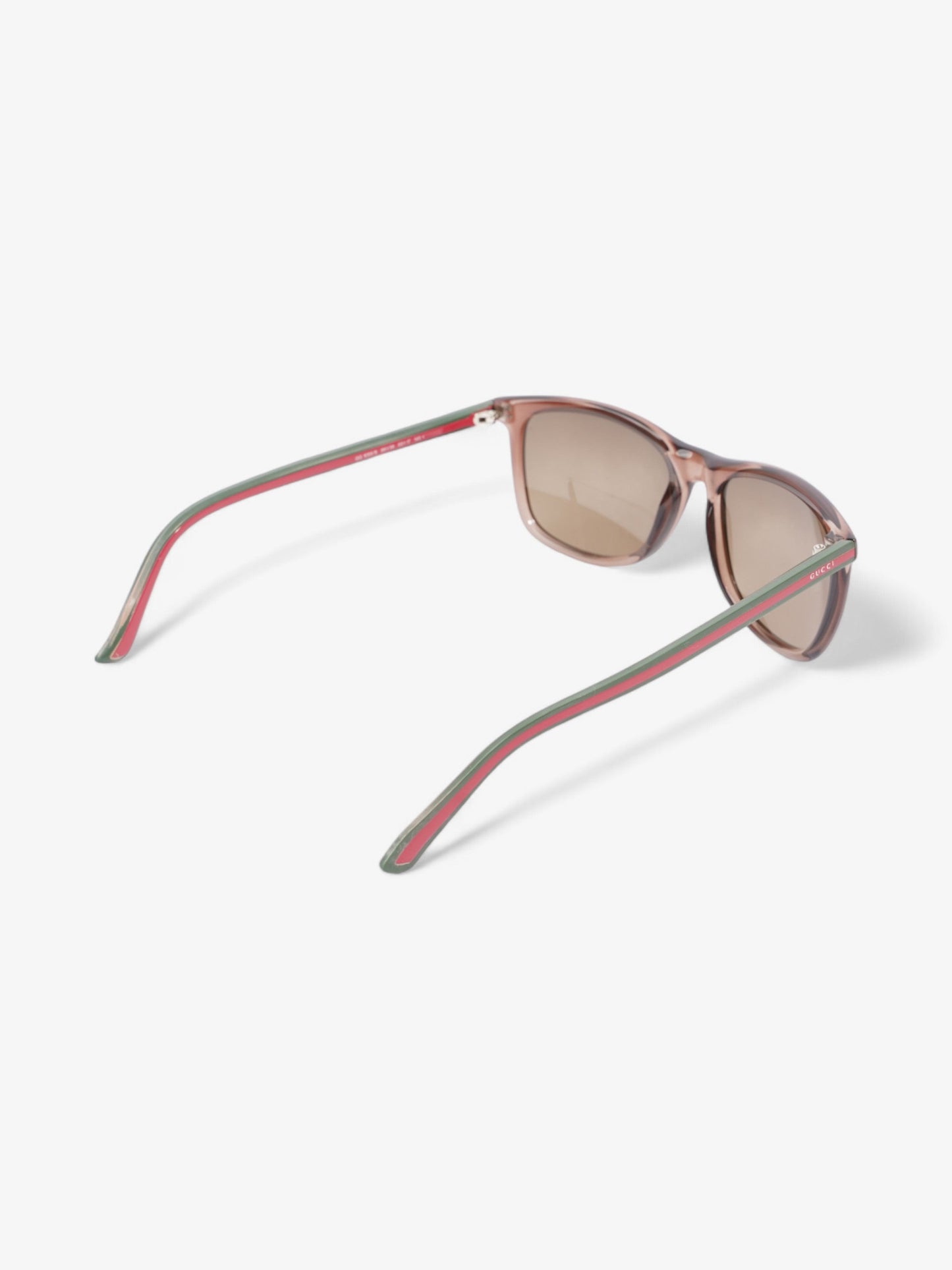 Gucci Web Sunglasses Brown / Red / Green Acetate 145mm