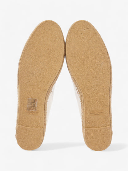 Saint Laurent Canvas Espadrilles White  / Black Canvas EU 40 UK 7