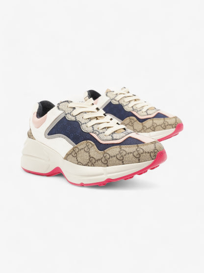 Gucci Rhyton Navy / Beige  / White Canvas EU 36 UK 3