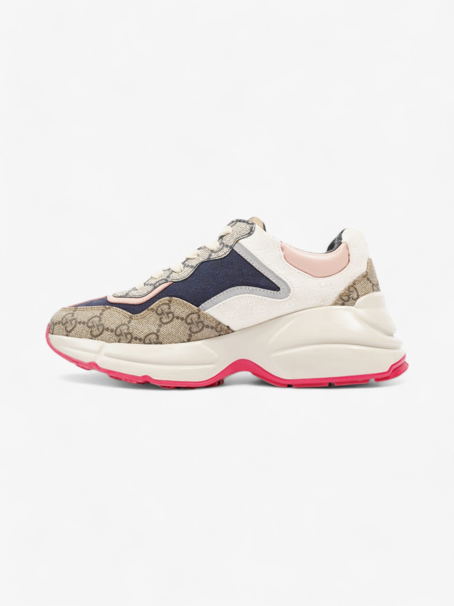 Gucci Rhyton Navy / Beige  / White Canvas EU 36 UK 3