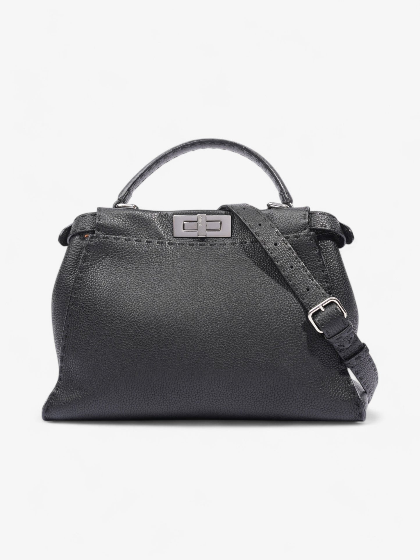 Fendi Peekaboo Black Leather Medium
