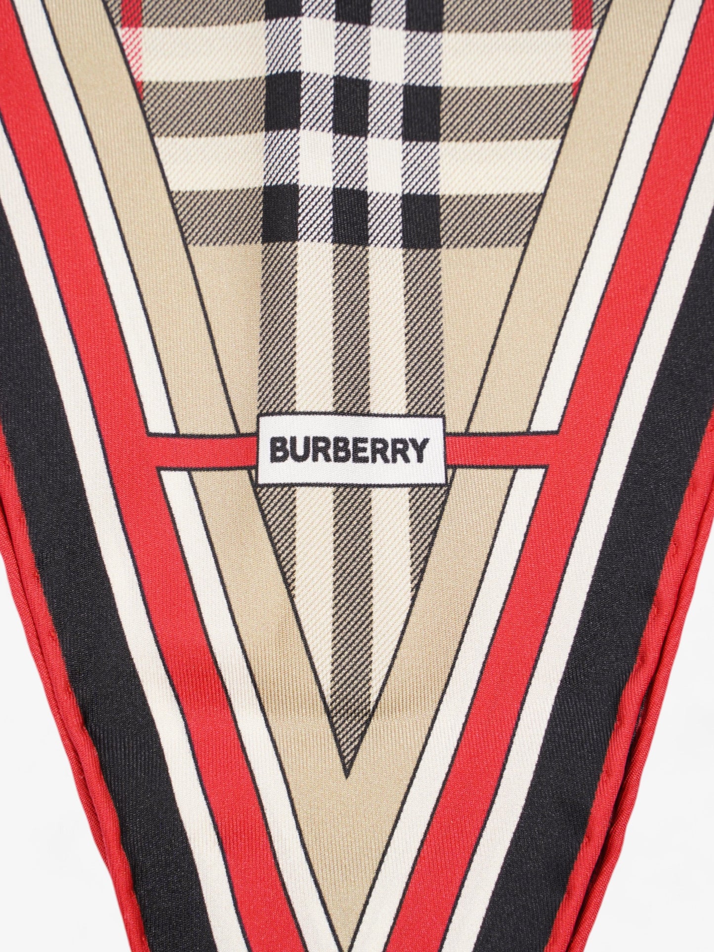 Burberry Vintage Check Losange Archive Beige / Red Silk