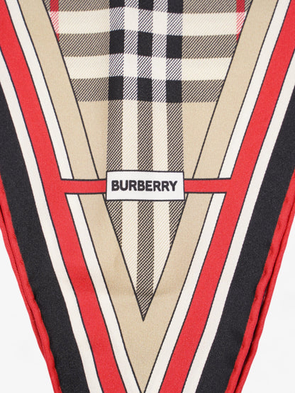 Burberry Vintage Check Losange Archive Beige / Red Silk