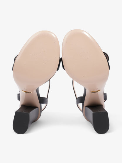 Gucci GG Sandal 90mm Black / Gold Leather EU 40 UK 7