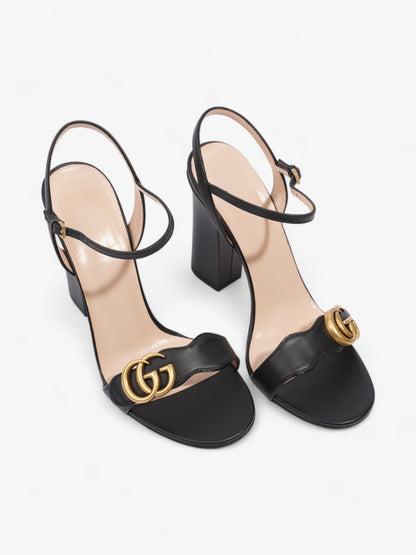 Gucci GG Sandal 90mm Black / Gold Leather EU 40 UK 7