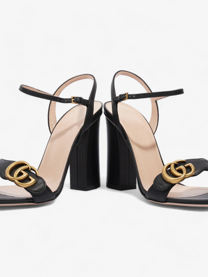 Gucci GG Sandal 90mm Black / Gold Leather EU 40 UK 7