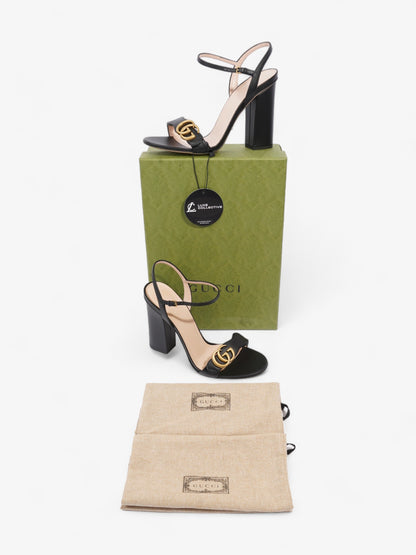 Gucci GG Sandal 90mm Black / Gold Leather EU 40 UK 7