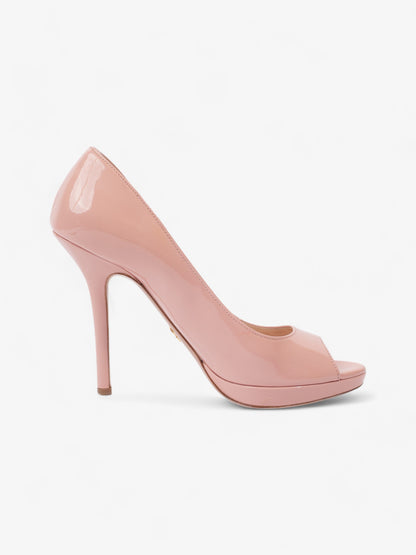 Prada Peep Toe Heels 100 Pink Patent Leather EU 40.5 UK 7.5