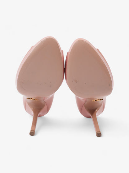 Prada Peep Toe Heels 100 Pink Patent Leather EU 40.5 UK 7.5