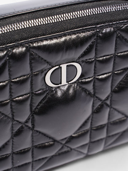 Christian Dior Caro Box Bag Black Calfskin Leather