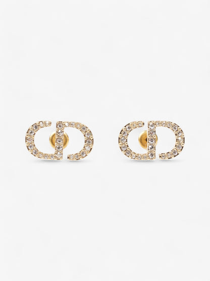 Christian Dior CD Earrings Gold / White Base Metal