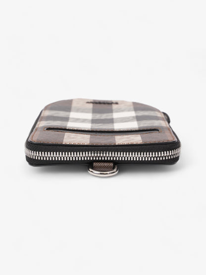Burberry Phone Case Crossbody Dark Birch Brown Coated Canvas