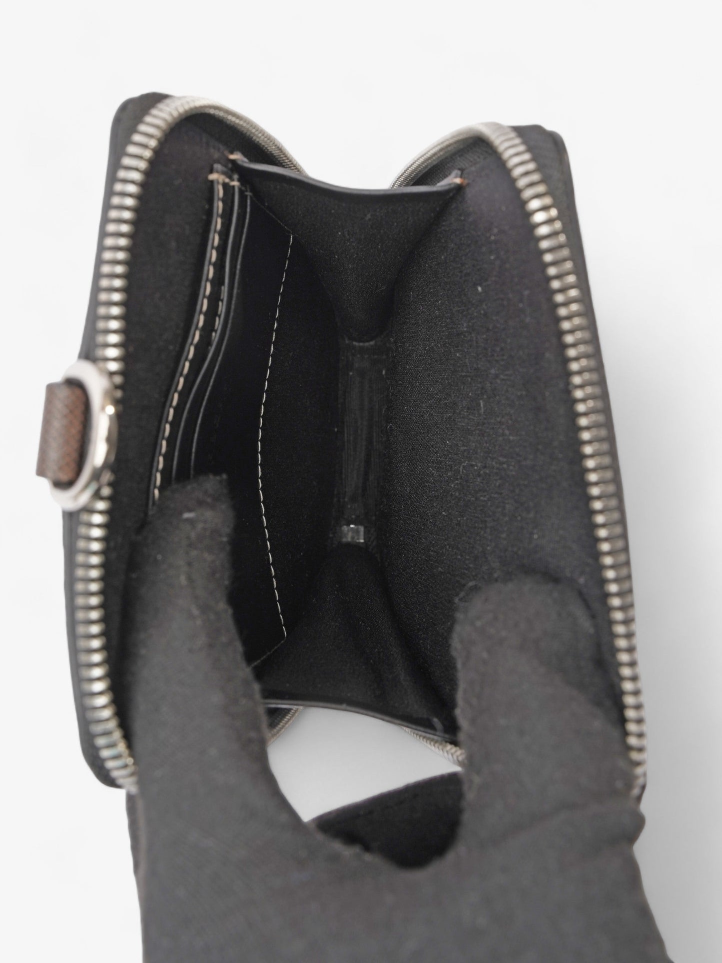 Burberry Phone Case Crossbody Dark Birch Brown Coated Canvas
