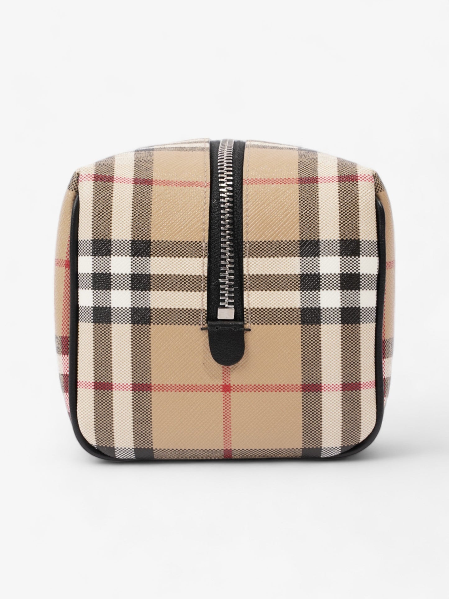Burberry Wash Bag Archive Beige Coated Canvas