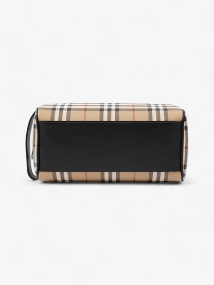 Burberry Wash Bag Archive Beige Coated Canvas