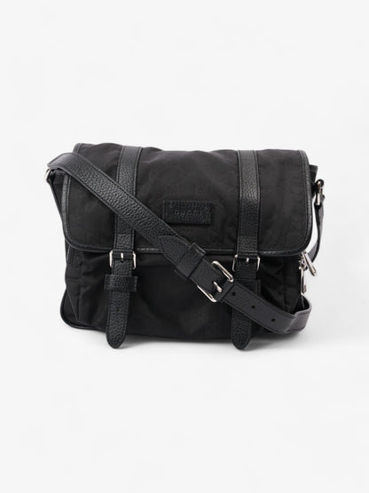 Gucci Monogram Messenger Bag Black Nylon