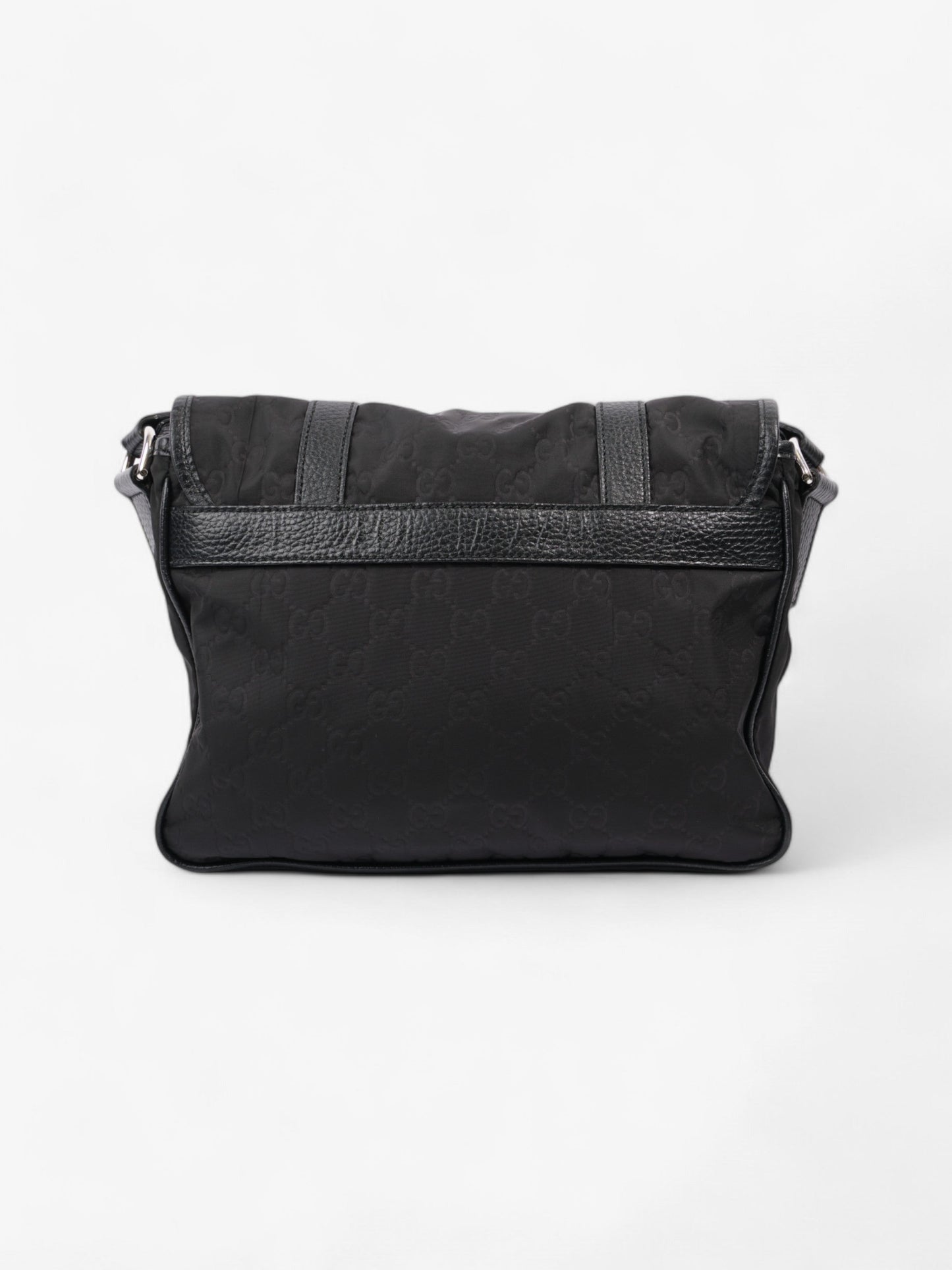Gucci Monogram Messenger Bag Black Nylon