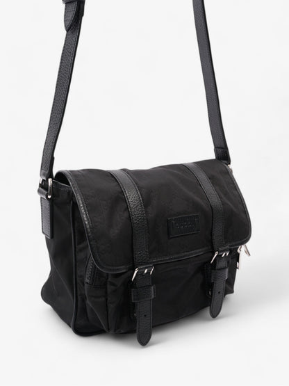 Gucci Monogram Messenger Bag Black Nylon