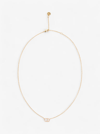 Christian Dior Clair D Lune Necklace Gold Base Metal
