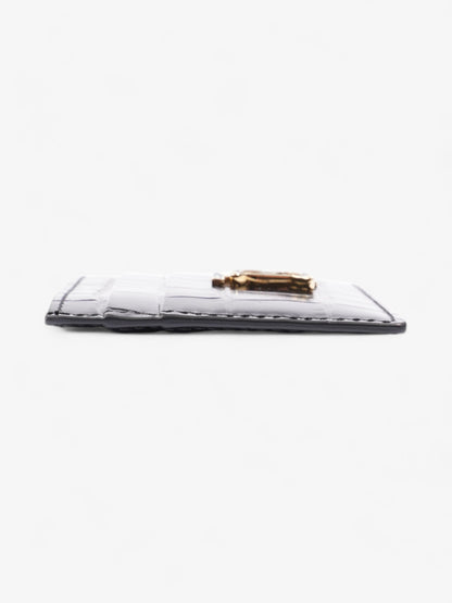 Burberry TB Card Holder Black Embossed Leather