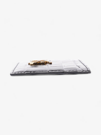 Burberry TB Card Holder Black Embossed Leather