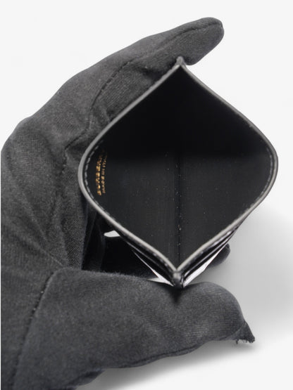 Burberry TB Card Holder Black Embossed Leather