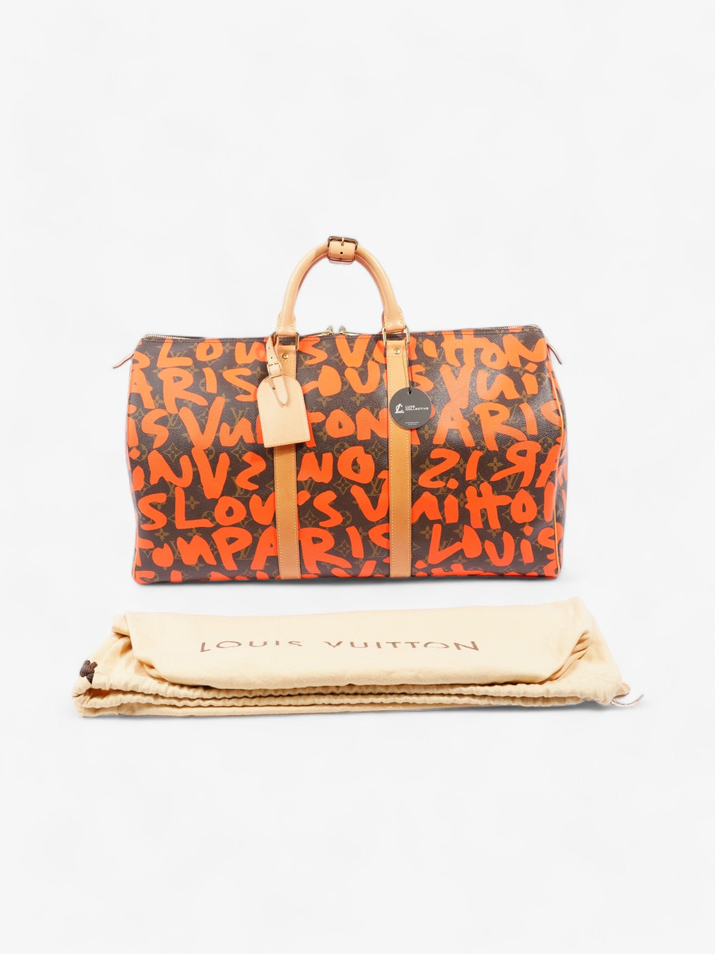 Louis Vuitton Keepall Graffiti 50 Monogram / Orange Coated Canvas