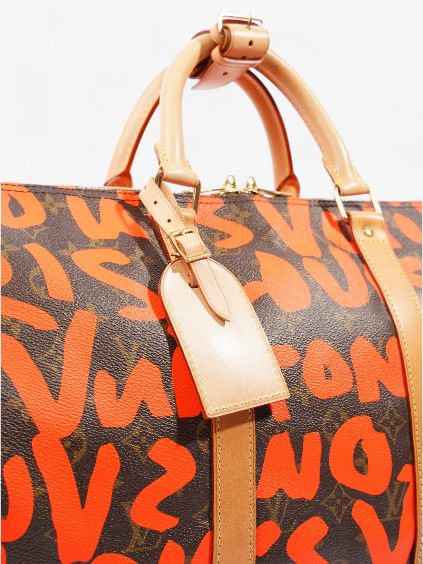 Louis Vuitton Keepall Graffiti 50 Monogram / Orange Coated Canvas