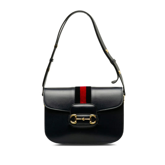 Gucci 1955 Horsebit Web Shoulder Bag (SHG-K3r9Rb)