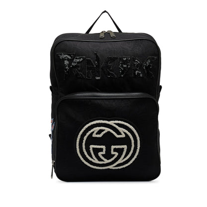 Gucci 80's Patch Tenebre GG Nylon Backpack (SHG-fOclzO)