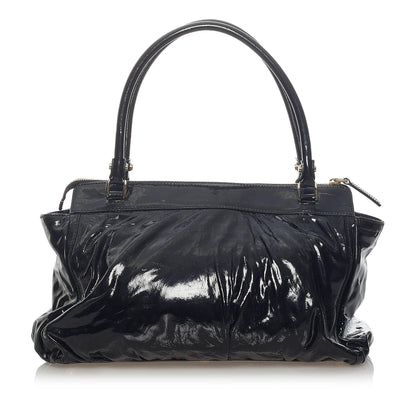 Gucci Abbey D-Ring Patent Leather Handbag (SHG-37233)