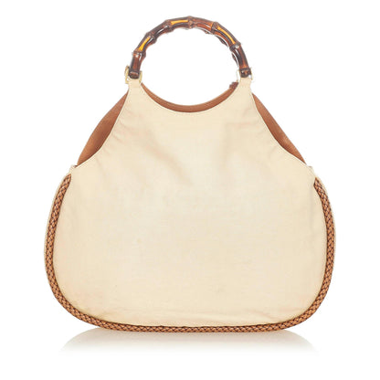 Gucci Bamboo Canvas Handbag (SHG-20998)