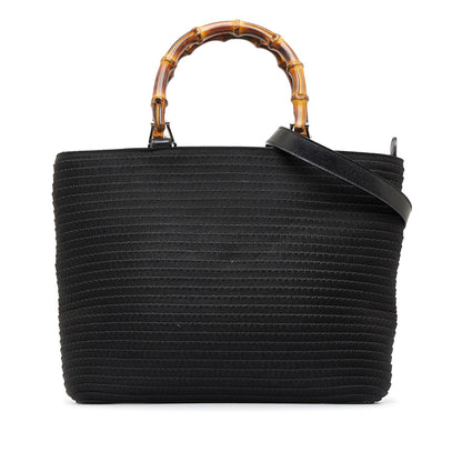 Gucci Bamboo Canvas Satchel (SHG-FgYljs)