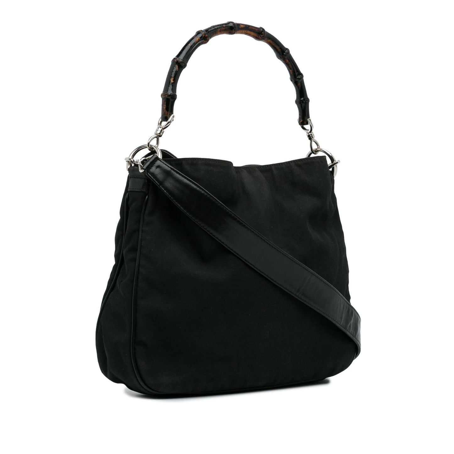Gucci Bamboo Canvas Satchel (SHG-vwizBa)