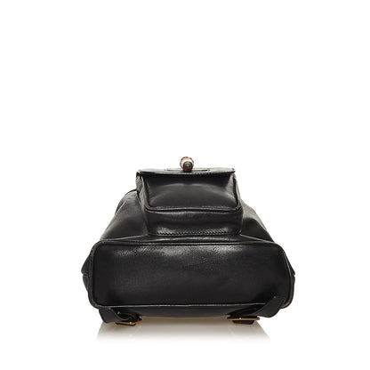 Gucci Bamboo Drawstring Leather Backpack (SHG-29292)