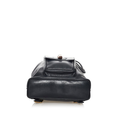 Gucci Bamboo Drawstring Leather Backpack (SHG-34142)