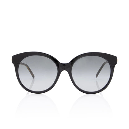 Gucci Bamboo Effect Interlocking G Round Cat Eye Sunglasses (SHF-J46BDC)