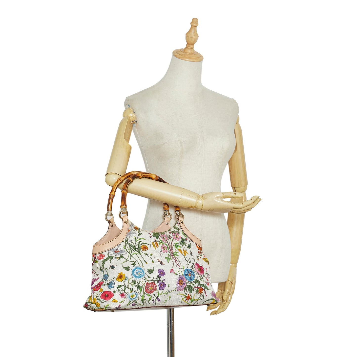 Gucci Bamboo Flora Handbag (SHG-cQcjVH)