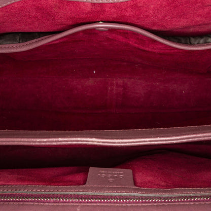 Gucci Bamboo Lady Lock Leather Handbag (SHG-OZa9ZR)