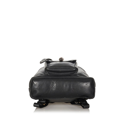 Gucci Bamboo Leather Drawstring Backpack (SHG-21546)