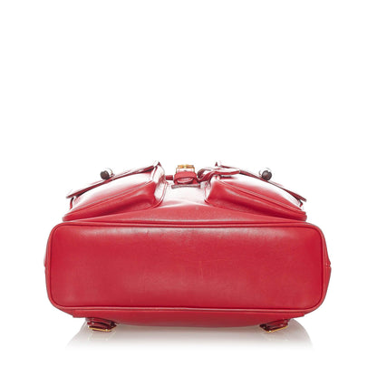Gucci Bamboo Leather Drawstring Backpack (SHG-32864)