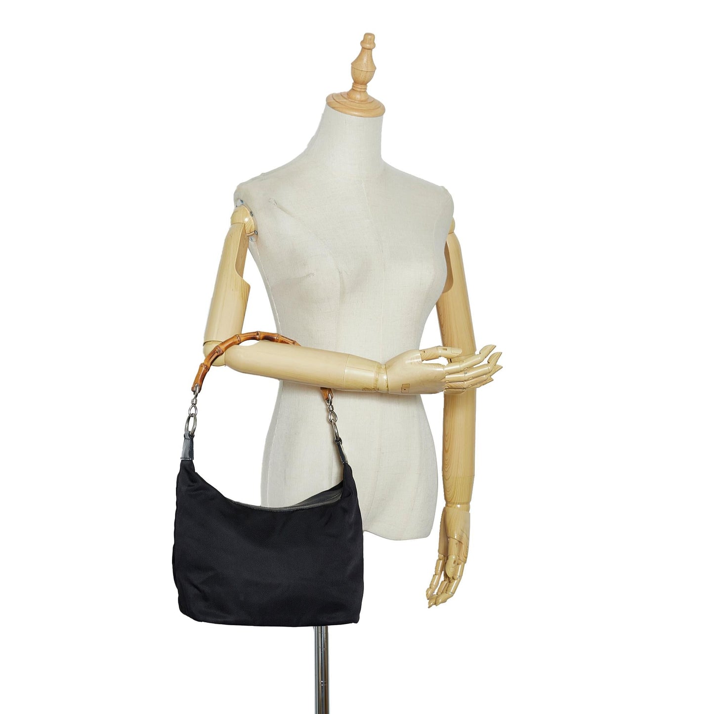 Gucci Bamboo Nylon Shoulder Bag (SHG-d4KAgE)