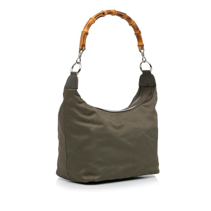 Gucci Bamboo Nylon Shoulder Bag (SHG-vluyZY)