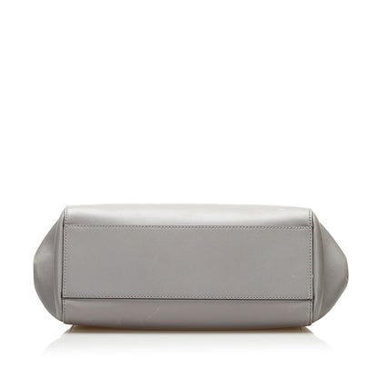 Gucci Bamboo Nymphaea Leather Satchel (SHG-35575)