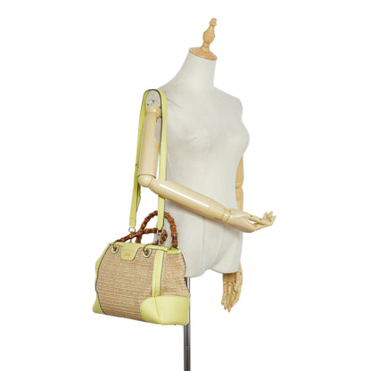 Gucci Bamboo Shopper Raffia Satchel (SHG-O4uoe2)