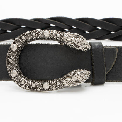 Gucci Braided Distressed Leather Dionysus Belt - Size 38 / 95