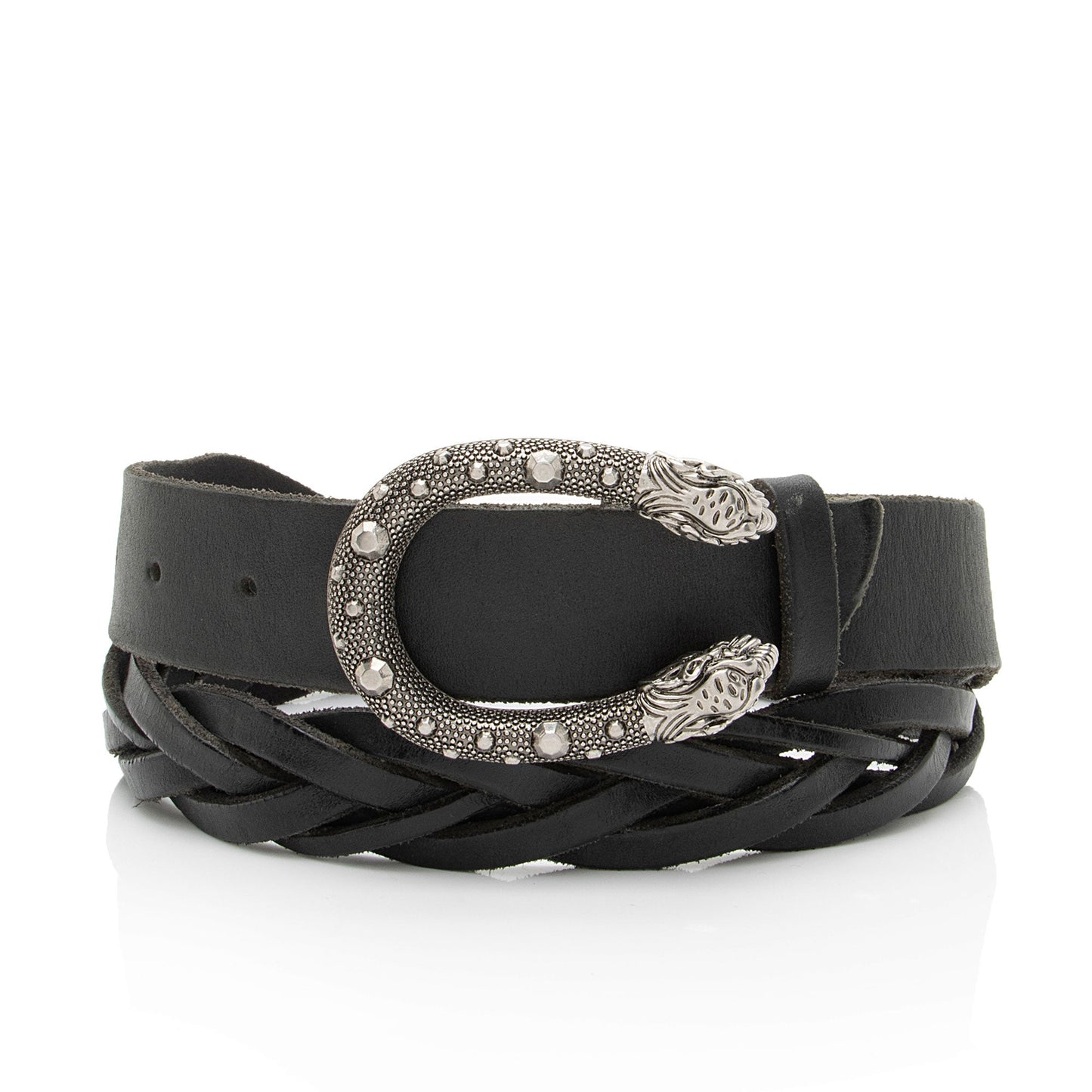 Gucci Braided Distressed Leather Dionysus Belt - Size 38 / 95