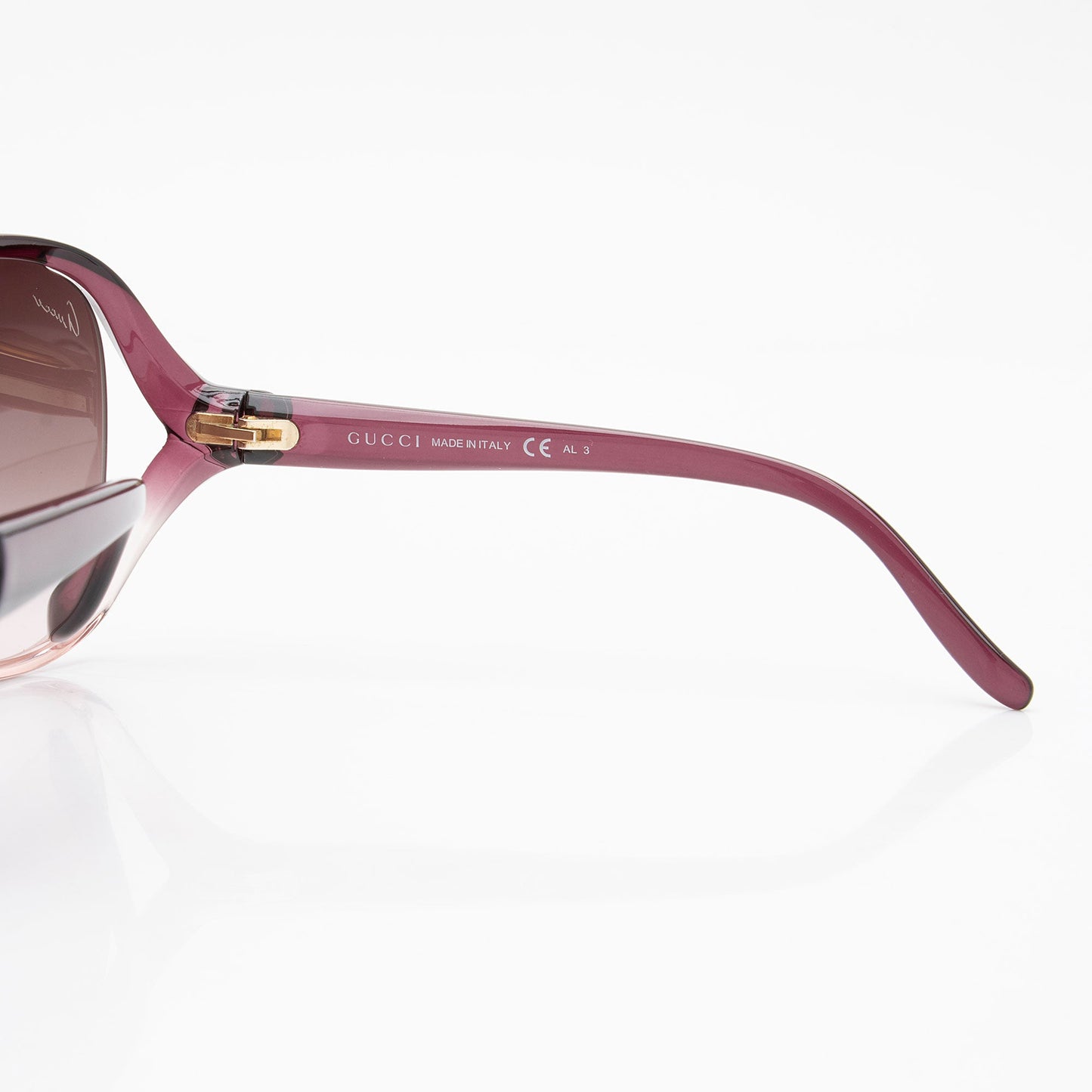 Gucci Interlocking G Heart Oversized Butterfly Sunglasses