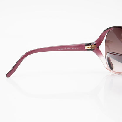 Gucci Interlocking G Heart Oversized Butterfly Sunglasses